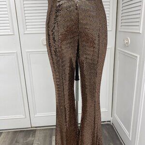 Dance Inc. Gold Sparkle Sequin Pants Sz S-M for Gorgeous Night Out Special Event